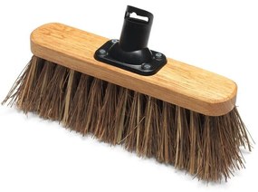 Hlavica na zmeták s tuhými palmovými vláknami Addis Varnished, 26,5 cm