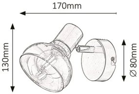 Rabalux 5555 - Nástenné svietidlo HOLLY 1xE14/40W/230V lesklý chróm