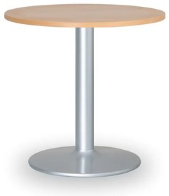 Konferenčný stolík ZEUS II, priemer 60 cm, sivá podnož, buk