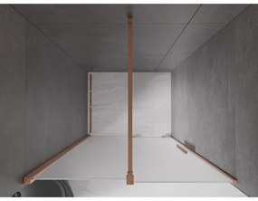 Mexen Velar, posuvné sprchové dvere do otvoru 90 cm, 8mm sklo námraza, medená matná, 871-090-000-31-65