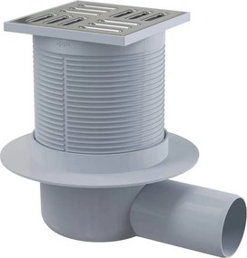 Deante Deante, bodový sprchový žľab s oceľovým roštom 105x105mm, DEA-KOS_001C