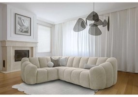 Béžová rohová pohovka (ľavý roh/do L) Shell – Miuform