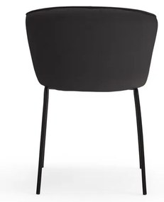 Čierne čalúnené jedálenské kreslá v súprave 2 ks Add – Teulat