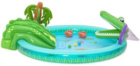 Nafukovacie ihrisko CROCODILE šmykľavka + postrekovač + loptičky Bestway 53166