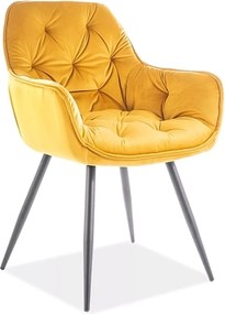 SI Čerešňová zamatová stolička kari