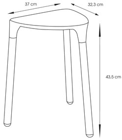 Gedy, YANNIS kúpeľňová stolička, 37x43,5x32,3 cm, biela, 217202