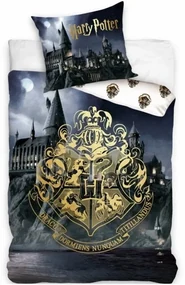 Bavlnené posteľné obliečky Harry Potter - motív Rokfortská stredná škola čarodejnícka - 100% bavlna - 70 x 90 cm + 140 x 200 cm