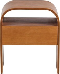 Nočný stolík s poličkami v prírodnej farbe Momo – WOOOD