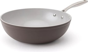 Elmich Nepriľnavá keramická panvica wok Zen Ø 28 cm – hnedá