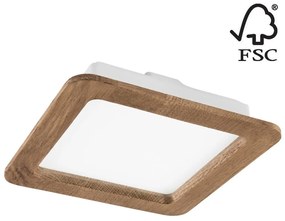 Lamkur LED Podhľadové svietidlo WOODY SPOT LED/17W/230V 3000K orech 18,5x18,5 cm LD-PK-1/ORZECH