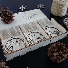 SENTOP | Vianočné ozdoby z dreva a plastu, Vianočné dekorácie drevené , drevené doplnky PR0103-Christmas decorati HEU-
