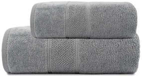 Set uterák a osuška Mario Sivý 50x90 + 70x140 cm – 550 gsm, luxusné bavlnené uteráky, strihaná bordúra