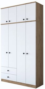 Šatníková skriňa BA 121 120 cm orech/biela