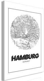 Artgeist Obraz - Retro Hamburg (1 Part) Vertical Veľkosť: 20x30, Verzia: Na talianskom plátne