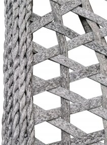 Závesné ratanové hojdacie kreslo SELENA PLUS sivé