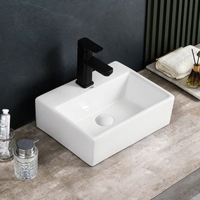 BPS-koupelny Keramické umývadlo na dosku HYD-VA-WH-400 40x30 cm, biele