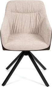 Set - 2 ks Jedálenská stolička AVENBERG LARO – otočná, béžovo-hnedá