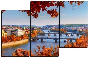 Obraz na plátne - Rieka Vltava a Karlov most 1257D (120x80 cm)
