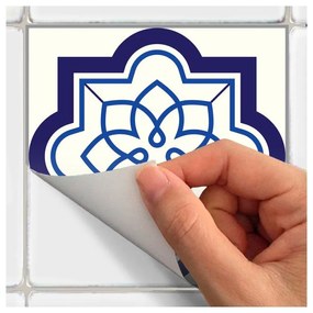 Sada 24 nástenných samolepiek Ambiance Decals Tiles Eusebio, 10 × 10 cm