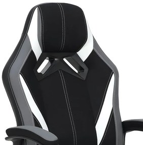 BONTEC Herné kreslo, hojdací mechanizmus, čierna látka, KA-Y326 GREY Farba: Čierna
