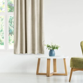Béžový zamatový dimout záves 140x270 cm Eyelets – Restilo
