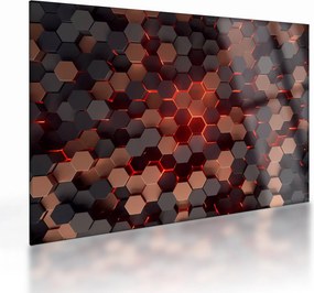 Sklenený obraz - Futuristická abstrakcia (70x50 cm)