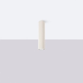 Stropné svietidlo Karbon, 1x béžové kovové tienidlo, (30 cm)