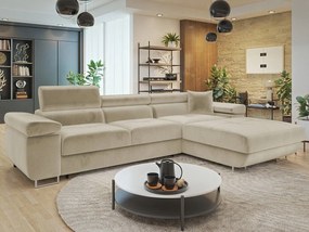 Rohová sedačka Terazuro Mini (béžová) (s úl. priestorom) (p)