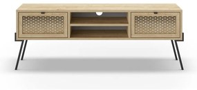 TV stolík v dekore duba v prírodnej farbe 140x51 cm Ecrin – Marckeric