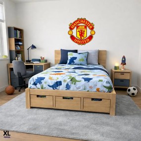 Textilná nálepka na stenu - logo "Manchester United FC" Veľkosť: 60 cm