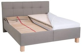 Čalúnená posteľ s úložným priestorom bez matraca MARIA 160x200 cm taupe