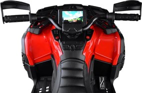 JOKOMISIADA Detská štvorkolka na akumulátor pre 2 osoby CAN-AM OUTLANDER 4x4 s LED panelom PA0326 červená