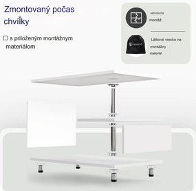 InternetovaZahrada Konferenčný stolík Orlando 95x55x50 cm - biela