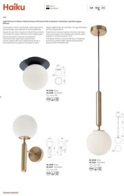 Redo 01-3128 - Stropné svietidlo HAIKU 1xE14/28W/230V pr. 18 cm mosadz