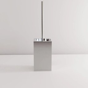 Rea Til, kovový stojan na WC s kefou, brúsená oceľ, REA-88096
