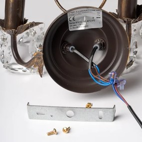 ONLI - Nástenné svietidlo TERESA 2xE14/6W/230V bronzová