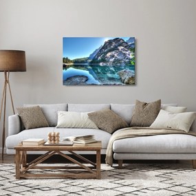 Obraz vysokohorského jazera (90x60 cm)