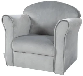 Svetlosivé zamatové detské kresielko Lil Sofa – Roba