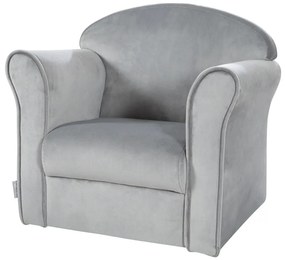 Svetlosivé zamatové detské kresielko Lil Sofa – Roba
