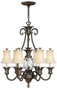 Hinkley HK-PLANT7-PZ - Luster na reťazi PLANTATION 7xE14/40W/230V bronzová