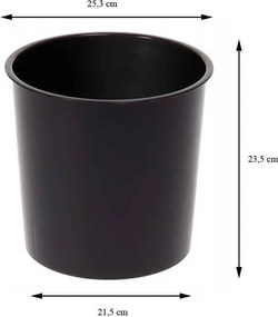 Květináč STRIPPED ECO III 25 cm šedý