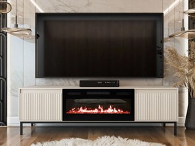 TV skrinka/stolík s elektrickým krbom Somkera EF (kašmír). Vlastná spoľahlivá doprava až k Vám domov. 1122950