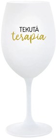 TEKUTÁ TERAPIA - biely pohár na víno 350 ml