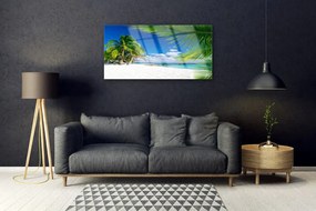 Skleneny obraz Tropická pláž more výhľad 140x70 cm