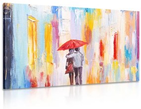 Obraz prechádzka v daždi