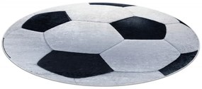 Dywany Łuszczów Detský kusový koberec Bambino 2139 Football - 100x100 (priemer) kruh cm