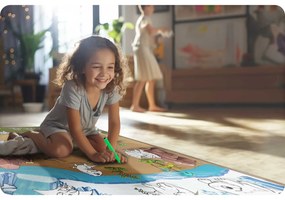 Rolovaná penová podložka na vyfarbovanie 120 x 90 x 0,3 cm Ricokids RK-344