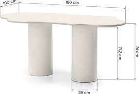 Jedálenský stôl Pinar 180 cm šedo-béžový