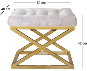 Taburet CAPRAZ Babyface bílý/zlatý