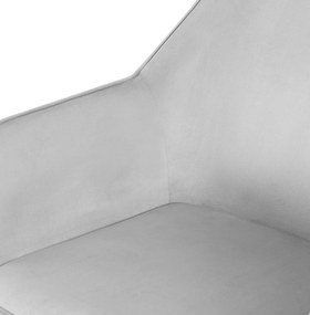 Jedálenská stolička Luena zamat - svetlosivá